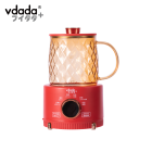 vdada味达400ml迷你多功能养生电炖杯煮花茶壶热奶咖啡分体式杯子（山茶红）